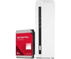 Serveris QNAP TS-133 6TB WD Raudona Plus NAS rinkinys NAS su įsk. 1x 6 TB WD Raudona Plus 3,5 colio SATA kietasis diskas