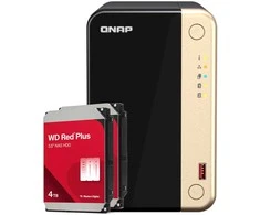 Serveris QNAP TS-264-8G 8TB WD Raudona Plus NAS rinkinys NAS su 2x 4TB WD Raudona Plus 3,5 colio SATA kietuoju disku