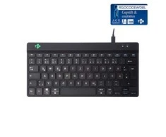 R Go Tools COMPACT BREAK Klaviatūra QWERTZ - DE Juodas su laidu