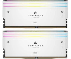 Stacionarių kompiuterių atmintis CORSAIR RAM DOMINATOR TITANIUM CMP64GX5M2B6400C32W RGB 64GB (2 x 32GB), Baltos spalvos