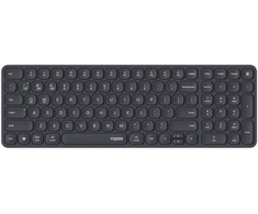 Rapoo Kabellose, ultraflache Multi-Mode-Klaviatūra "E9310M", juodas, QWERTZ DE, 2,4 GHz, Bluetooth 4.0, Bluetooth 5.0, Nano-USB-Empfänger, Bis zu 10 m