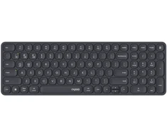 Rapoo Kabellose, ultraflache Multi-Mode-Klaviatūra "E9310M", juodas, QWERTZ DE, 2,4 GHz, Bluetooth 4.0, Bluetooth 5.0, Nano-USB-Empfänger, Bis zu 10 m