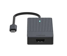 Rapoo USB-C kelių prievadų adapteris 4 viename, pilkas