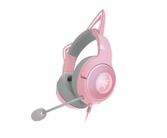 Razer Kraken Kitty V2 žaidimų ausinės, su laidu, mikrofonu, Rožinės spalvos