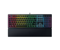 Klaviatūra „Razer Ornata V3“, mechamembraniniai jungikliai, 10 „Razer Chroma RGB“ apšvietimo zonų, 1000 Hz „Ultrapolling“, apšviesti klavišai, minkštas riešo atramos paviršius – vokiškas išdėstymas