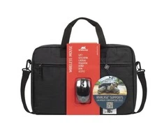 Rivacase Dėklas 8038 Juodas 15.6" + Belaidė pelė