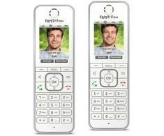 Šakotuvas 2er Pack FRITZ!Fon C6 DECT-Telefonas, Weiß [Farbdisplay 180 ppi, beleuchtete Tastatur]