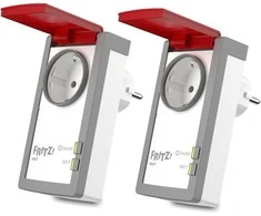 Šakotuvas 2er Pack FRITZ!DECT 210 Intelligente Steckdose [spritzwassergeschützt (IP44)]
