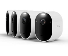 Arlo Pro 6 2K+ apsaugos kamera, 4 kamerų, IP apsaugos kamera, lauko, laidinė ir belaidė, 7,5 m, „Amazon Alexa“ ir „Google Assistant“, automatinė