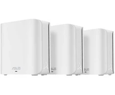 Šakotuvas ASUS ZenWiFi BD4 WiFi 7 Mesh System 3er-Pack Weiß WLAN BE3600 Dualband, 2x 2.5G WAN/LAN (pro Einheit), Abdeckung bis zu 603 m²