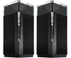 Šakotuvas ASUS ZenWiFi Pro ET12 WLAN Mesh Maršrutizatorius 2er-Pack Juodas [WiFi 6E (802.11ax), Tri-Band, bis zu 11.000 Mbit/s]
