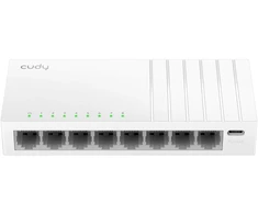 Šakotuvas CUDY GS108U | przełącznik sieciowy, 8-portowy, Gigabit, Metalowa obudowa, USB-C