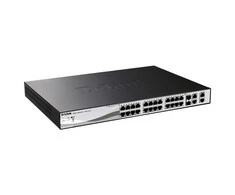 Šakotuvas D-LINK 28-Port Layer2 PoE Gigabit Smart Managed Switch dlink žalias 3.0 24x 10/100/1000Mbit/s TP RJ-45 PoE prievadas 802.3at
