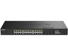 Šakotuvas D-Link 24-Port Gigabit Stackable Smart Managed PoE Switch | D-Link
