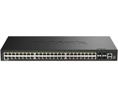 Šakotuvas D-Link 48-Port Gigabit Stackable Smart Managed PoE Switch | D-Link