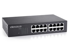 Šakotuvas „devolo“ Ethernet komutatorius, 16 prievadų, 16x gigabito Ethernet