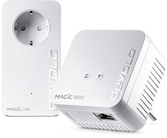 Šakotuvas devolo Magic 1 WiFi mini Powerline Starter Kit Powerline bis zu 1.200 Mbit/s, WiFi 4 bis zu 300 Mbit/s, 1x LAN (pro Einheit)
