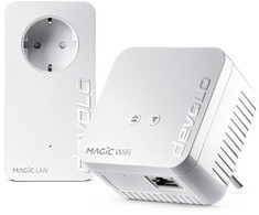 Šakotuvas devolo Magic 1 WiFi mini Powerline Starter Kit Powerline bis zu 1.200 Mbit/s, WiFi 4 bis zu 300 Mbit/s, 1x LAN (pro Einheit)