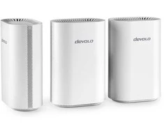 Šakotuvas devolo WiFi 7 BE6500 Mesh System 3er Pack BE6500 Dualband, 1x 2.5G WAN/LAN und 3x 1G LAN (pro Einheit)