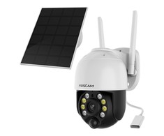 Foscam B4 WiFi stebėjimo kamera, balta su saulės baterija, 4MP (2560x1440), maitinama baterijomis, WiFi, pasukimo ir pakreipimo funkcija