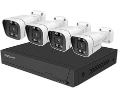 FOSCAM FN9108E-B4-2T stebėjimo kamerų rinkinys, 4 kameros su įrašymo įrenginiu, baltas