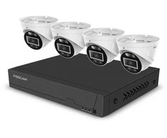 FOSCAM FNA108E-T4-2T stebėjimo kamerų rinkinys, 4 kameros su įrašymo įrenginiu, baltas