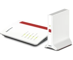 Šakotuvas FRITZ!Box 5530 Fiber + FRITZ!Repeater 3000 AX Bundle mit WiFi 6 Maršrutizatorius und WiFi 6 Repeater