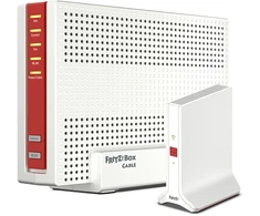 Šakotuvas FRITZ!Box 6690 Cable + FRITZ!Repeater 3000 AX Bundle mit WiFi 6 Maršrutizatorius und WiFi 6 Repeater