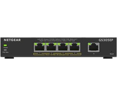 Šakotuvas NETGEAR GS305EP SOHO Plus jungiklis [5x Gigabit Ethernet, 4x PoE+, 63W]