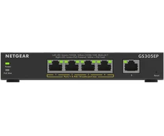 Šakotuvas NETGEAR GS305EP SOHO Plus jungiklis [5x Gigabit Ethernet, 4x PoE+, 63W]