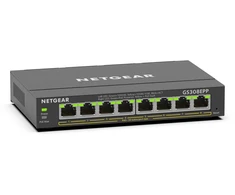 Šakotuvas NETGEAR GS308EPP SOHO Plus jungiklis [8x Gigabit Ethernet PoE+, 123W]
