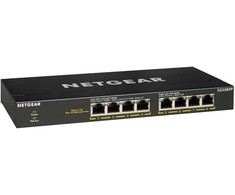 Šakotuvas NETGEAR GS308PP 8 prievadų nevaldomas jungiklis [8x Gigabit-LAN, PoE+ 83W, Lüfterlos]