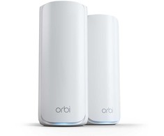 Šakotuvas NETGEAR Orbi 770 Serie WiFi 7 Mesh-System 2er-Pack WLAN BE10800 Triband, 5x 2.5G LAN, 1x 2.5G WAN, Abdeckung bis zu 360 m²