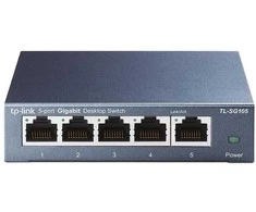 Šakotuvas TP-Link TL-SG105 5-Port Gigabit Switch (1000 Mbit/s, Metallgehäuse, Auto MDI/MDIX)