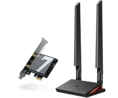Šakotuvas TP-Link Archer TBE550E WiFi 7 Bluetooth 5.4 Adapteris BE9300 Triband, PCI Express, 2x Externe Antenne