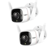 TP-Link Tapo C310P2 WiFi stebėjimo kamerų rinkinys 2K (2304x1296), 3MP, IP66 atsparus oro sąlygoms, 30 m naktinis matymas, dvipusis garsas