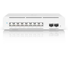 Šakotuvas UBIQUITI USW-Pro-XG-8-PoE komutatorius Etherlighting 8x RJ45 10GbE PoE 2x SFP+ 155W 3 slanksčiai