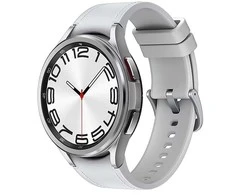 Išmanusis laikrodis Samsung Galaxy Watch 6 Classic LTE, 47 mm, Sidabro spalvos korpusas su baltos spalvos dirželiu