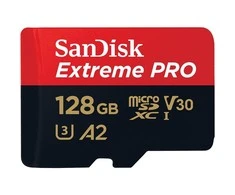Atminties kortelė SanDisk microSDXC Extreme Pro 128GB 200/90 MB/s A2 C10 V30 UHS-I U3