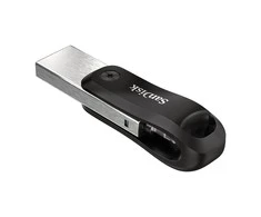 „SanDisk iXpand Flash Drive Go“ 64 GB – USB3.0 + „Lightning“ – skirti „iPhone“ ir „iPad“, EAN: 619659169381
