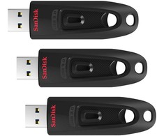 SanDisk Ultra Typ-A USB-Stick 64GB 3er Pack USB Typ-A 3.0