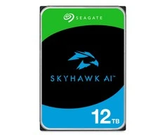 „SEAGATE“ stebėjimo dirbtinio intelekto „Skyhawk“ 12 TB kietasis diskas SATA 6 Gb/s 256 MB talpykla 8,9 cm 3,5 colio CMR helio juodas