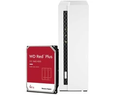 Serveris QNAP TS-133 4TB WD Raudona Plus NAS rinkinys NAS su 1x 4TB WD Raudona Plus 3,5 colio SATA kietuoju disku