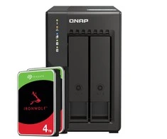 Serveris QNAP TS-253E-8G 8TB IronWolf NAS rinkinys NAS su 2x 4TB IronWolf 3,5 colio SATA kietuoju disku