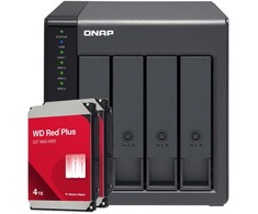 QNAP TR-004 8TB WD Raudona Plus NAS-Bundle NAS Erweiterungsgehäuse inkl. 2x 4TB WD Raudona Plus 3.5 col. SATA HDD