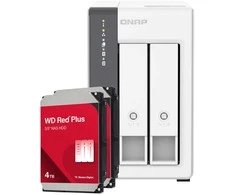 Serveris QNAP TS-216G 8TB WD Raudona Plus NAS rinkinys NAS su 2x 4TB WD Raudona Plus 3,5 colio SATA kietuoju disku