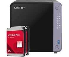 Serveris QNAP TS-432X-4G 24TB WD Raudona Plus NAS-Bundle NAS inkl. 2x 12TB WD Raudona Plus 3.5 col. SATA HDD