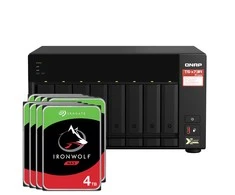Serveris QNAP TS-873A-8G 96TB IronWolf NAS rinkinys NAS su 8x 12TB Seagate IronWolf 3,5 colio SATA kietuoju disku