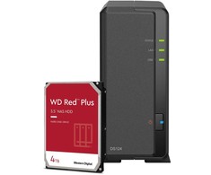 Serveris Synology DS124 4TB WD Raudona Plus NAS rinkinys NAS su 1x 4TB WD Raudona Plus 3,5 colio SATA diskusis