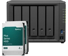 Serveris „Synology DS1525+ 8TB Plus HDD NAS“ rinkinys, įskaitant 2 x 4 TB „Synology Plus“ 3,5 colio SATA kietuosius diskus